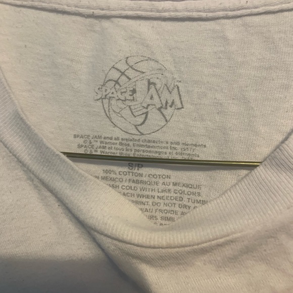 White Space Jam Looney Tunes Shirt Size S - Picture 3 of 3